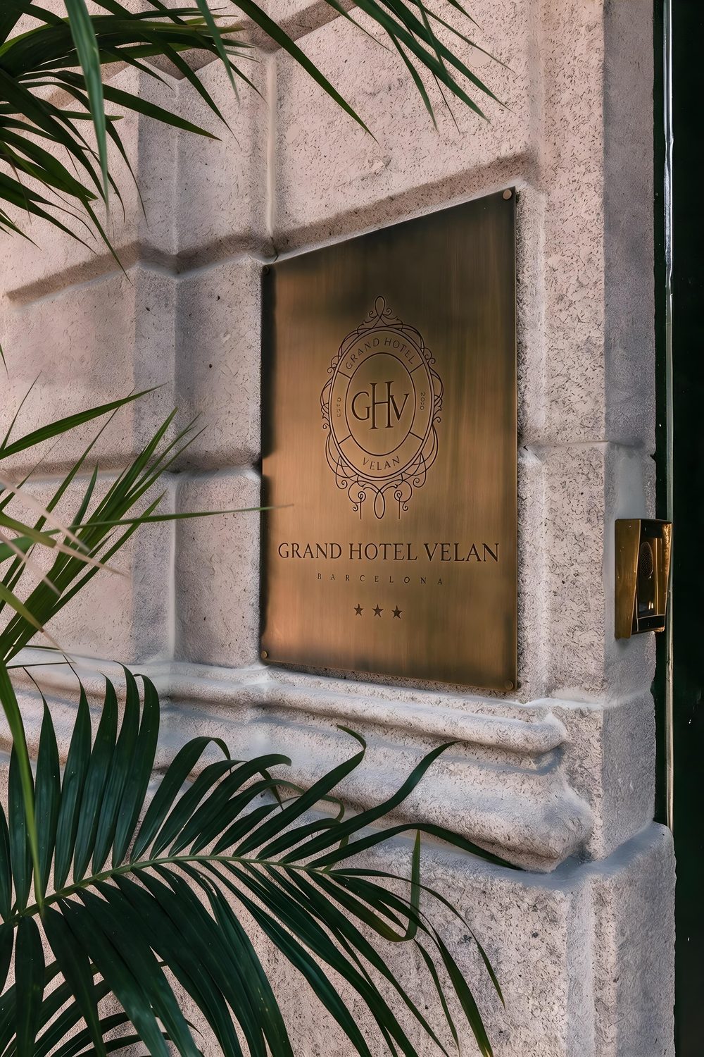 Grand Hotel Velan building plaque