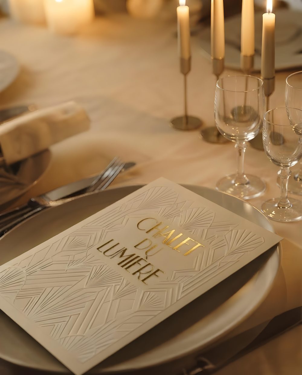 Chalet du Lumière menu card